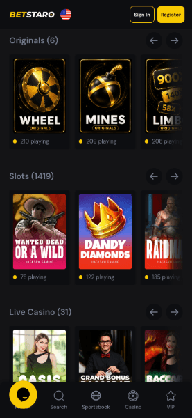 Game Library Betstaro Casino